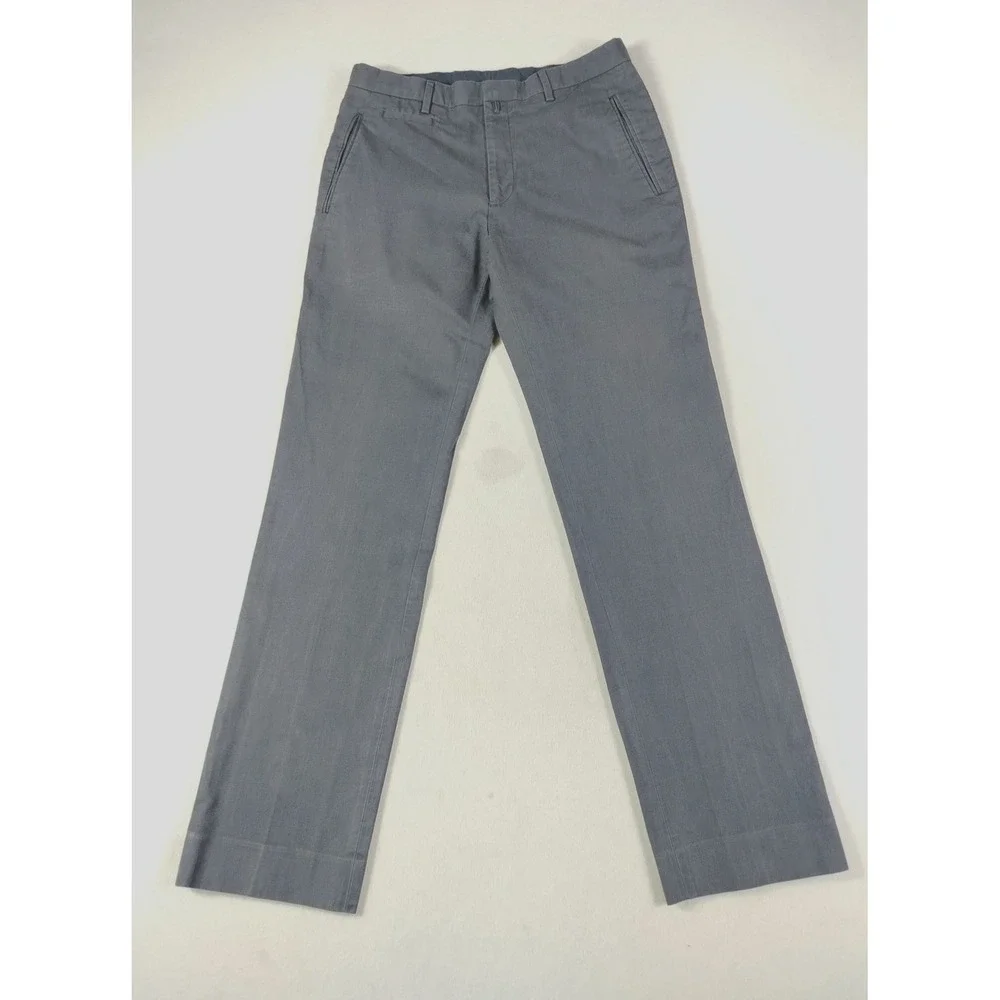 Banana Republic Pants Mens 32 Gray Tailored Slim Fit Chino Cotton‎ Office Casual